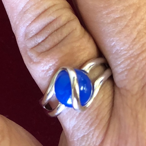 STERLING SILVER INTERCHANGEABLE MARBLE STONE RING - Picture 8 of 8